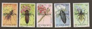 St Vincent #593-7 Mint SPECIMEN