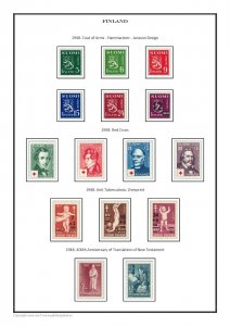 Finland Suomi 1856-2023 PDF (DIGITAL)  STAMP ALBUM PAGES