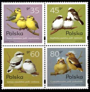 Poland Scott 3268 MNH** 1995 Bird block