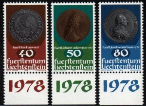 Liechtenstein # 654 - 656 MNH