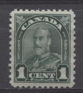 Canada #163 1c Deep Green King George V 1930-35 Arch Issue Die 2 VF-80 NH