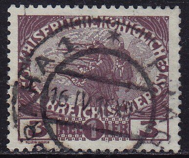 Austria - 1915 - Scott #B3 - used - PRAG PRAHA pmk Czech Republic