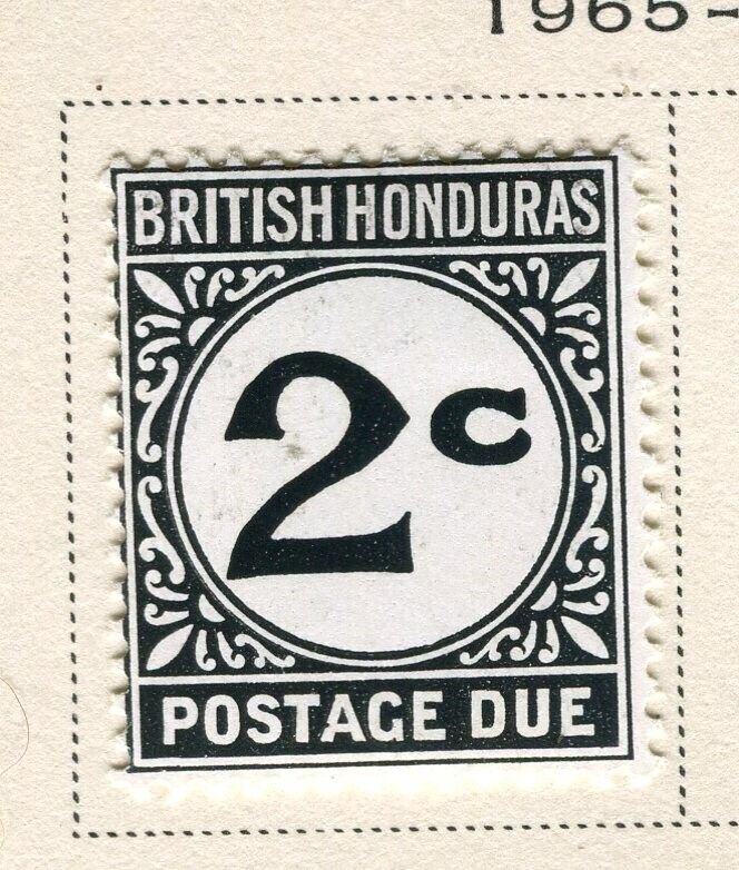 BRITISH HONDURAS; 1965 early Postage Due issue fine Mint hinged 2c. value
