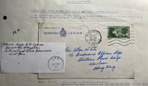 1955 Canadian Legion In VietNam Truce Control Commission Cover to Hong Kong