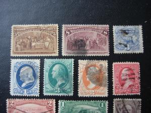 37 USED STAMPS  1851 TO 1898    SCOTT # 11 TO SCOTT  # 285