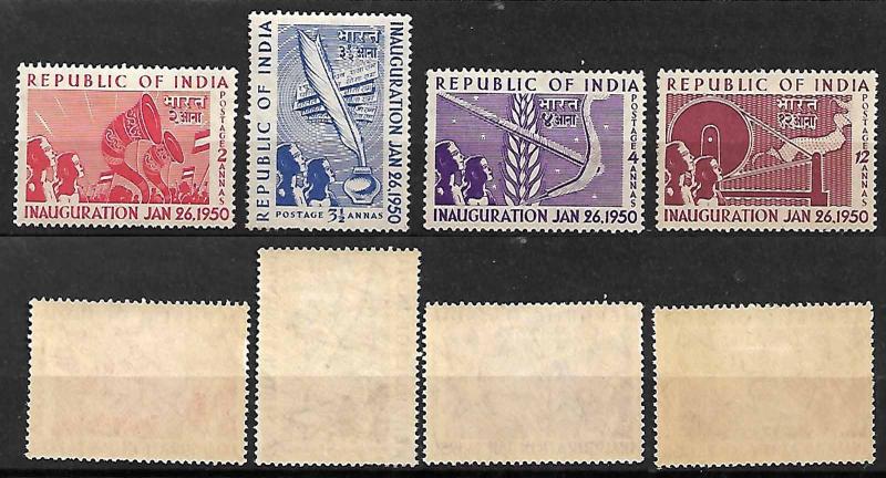 INDIA STAMPS 1950 SET COMPLETE Sc.#227-230. MLH