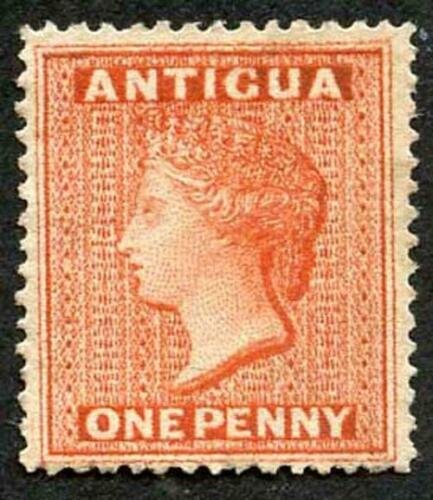 Antigua SG7 1867 QV 1d Vermilion Wmk Small Star Un-used (no gum) 