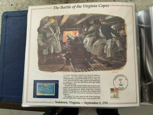 the history of American stamp panel: the battle of the Virginia capes