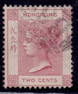 Hong Kong 1880, Queen Victoria, 2c, used
