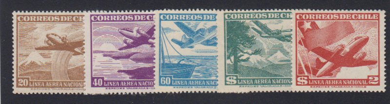 Chile - 1950-54 - SC C135-39 - NH