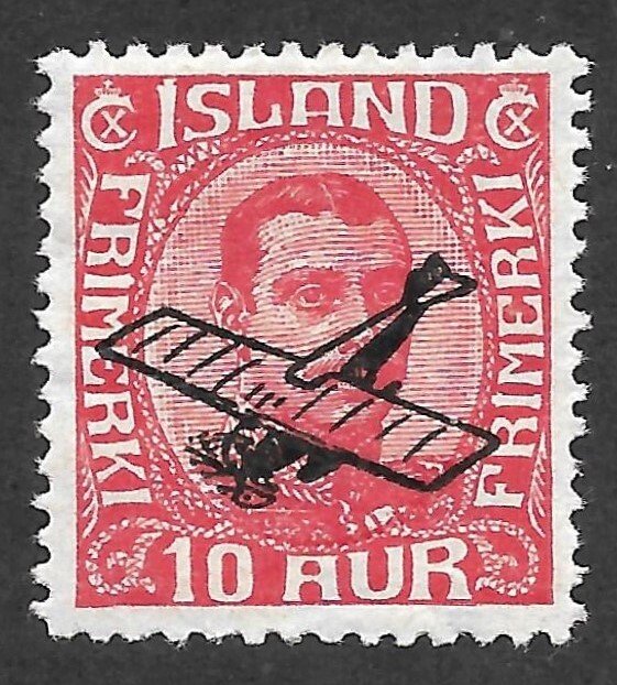 Doyle's_Stamps: MH Early Iceland Airmails Issues, Scott #C1* to #C2*
