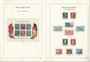 Germany DDR Stamp Collection on 8 Hingless Lighthouse Pages, 1954-56, JFZ