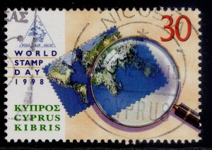 CYPRUS QEII SG960, 1998 30c world stamp day, FINE USED.