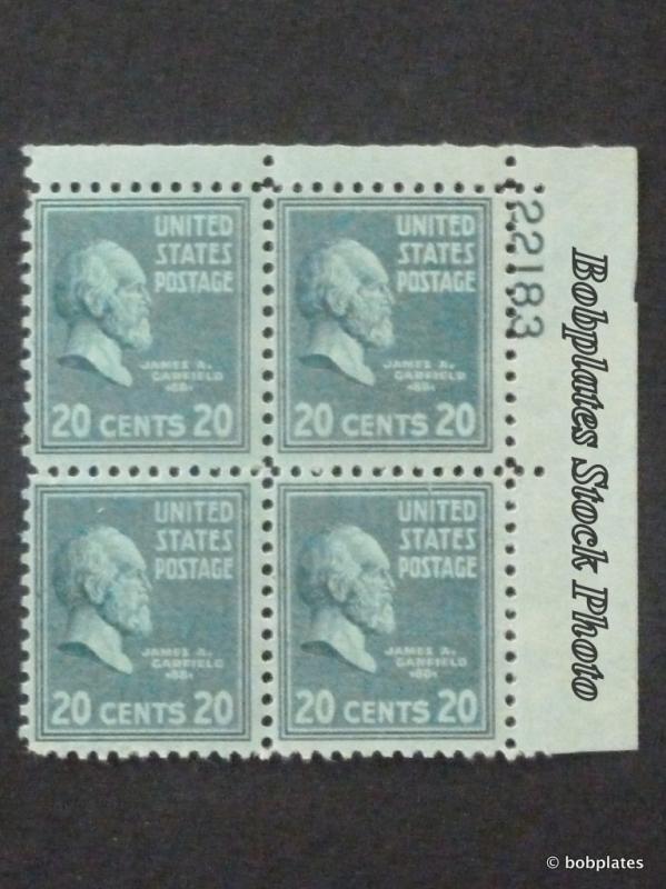 BOBPLATES #825 Garfield Lower Left Plate Block 24572 F-VF NH DCV=$6 *