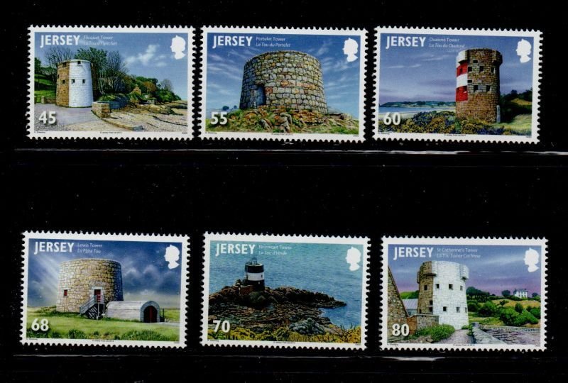 Jersey Sc  1621-1626  2012 Towers stamp set mint NH