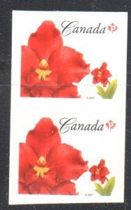 Canada #2244 XF NH Imperf Horizontally Pair