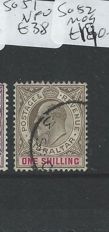 GIBRALTAR  (P2407B) KE 1/-  SG 51   VFU