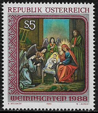 Austria #1446 MNH Stamp - Christmas Painting