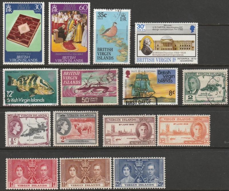 British Virgin Islands, 15 Mint & Used On Scan