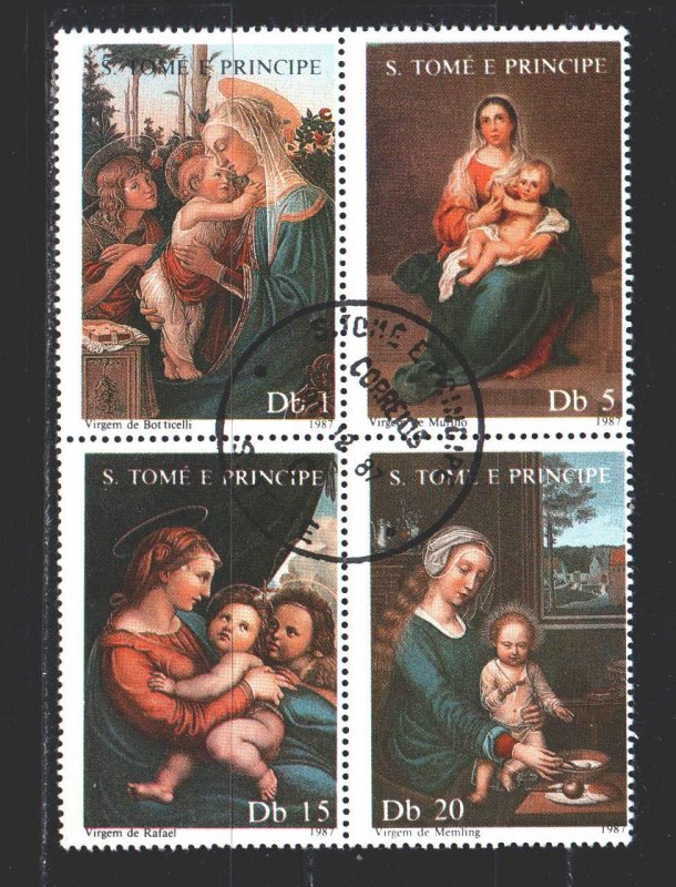 Sao Tome and Principe. 1987. Quart 1021-24. Madonna, christmas. USED.