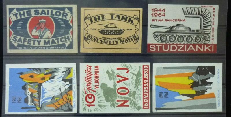 Match Box Labels ! military army solider tank gun novj sailor GN11