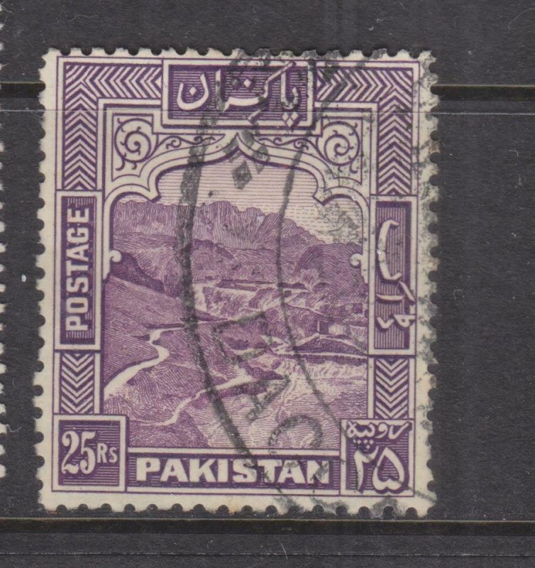 PAKISTAN, 1948 perf. 12, 25r. Purple, used.