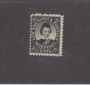 NEW BRUNSWICK REF# KM29 # 11 VF-MNG 17cts PRINCE OF WALES BLACK CAT VALUE $75