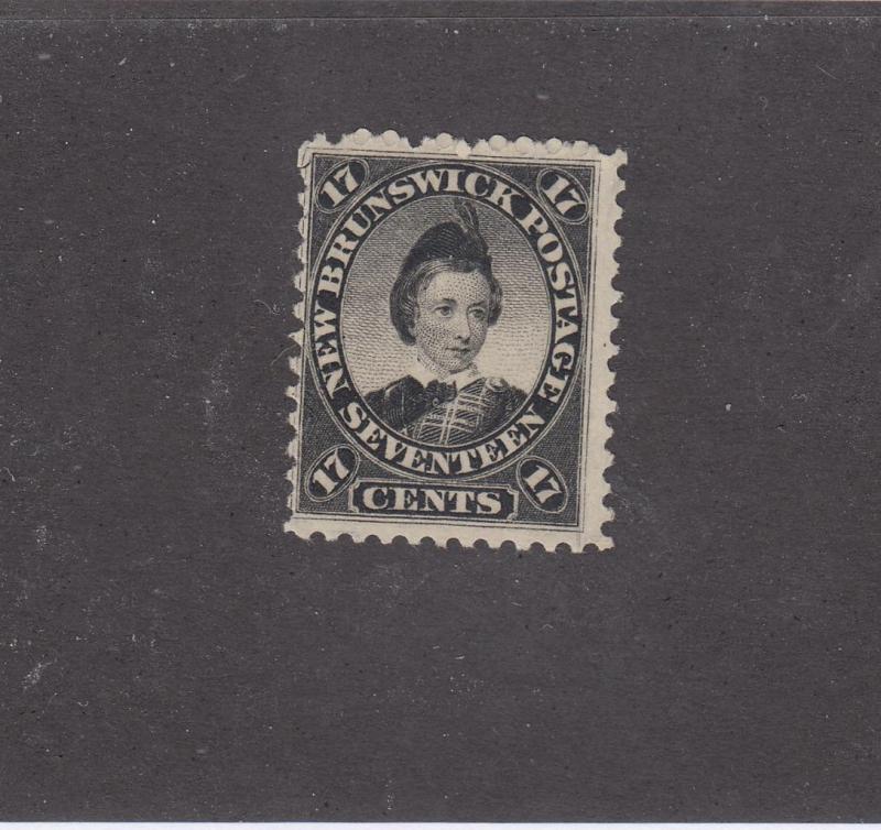 NEW BRUNSWICK REF# KM29 # 11 VF-MNG 17cts PRINCE OF WALES BLACK CAT VALUE $75