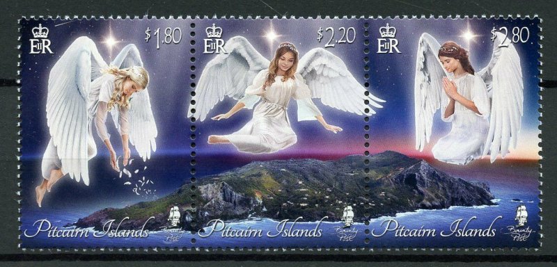 Pitcairn Islands Christmas Stamps 2019 MNH Angels over Pitcairn 3v Strip