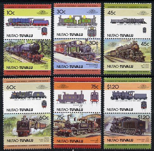 Tuvalu - Niutao 1985 Locomotives #2 (Leaders of the World...