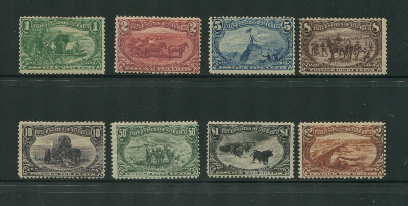 1898 US Postage Stamps #285-293 Mint Hinged F/VF OG Trans-Mississippi Expo Set