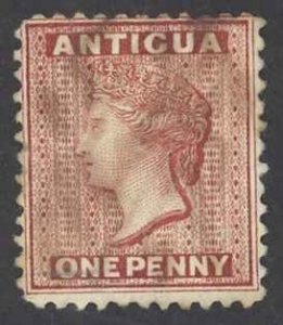 Antigua Sc# 20 Used 1884 1p rose red Queen Victoria