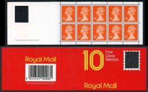 DB17(7) 1988 1.90 Type 2 10x19p Orange-red Code M ACP/PVAD Plain Window Booklet