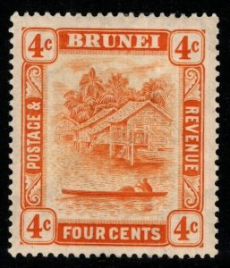 BRUNEI SG65 1929 4c ORANGE MTD MINT