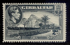 GIBRALTAR GVI SG124, 2d grey, LH MINT. Cat £32. PERF 14