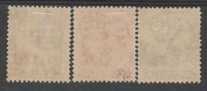 ANTIGUA 1921 KGV BADGE 11/2D RED 1/12D ORANGE AND 2DWMK MULTI SCRIPT CA