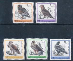 PALESTINIAN AUTHORITY 1998 BIRDS OF PREY SET OF 5 STAMPS MNH