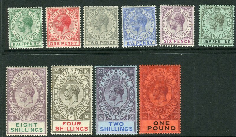 GIBRALTAR-19152-24 A mounted mint set to £1 Sg 76-85