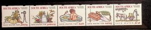 SOUTH AFRICA Sc 959-63 NH ISSUE OF 1997 - BOOKLET STRIP - WATER WEEK