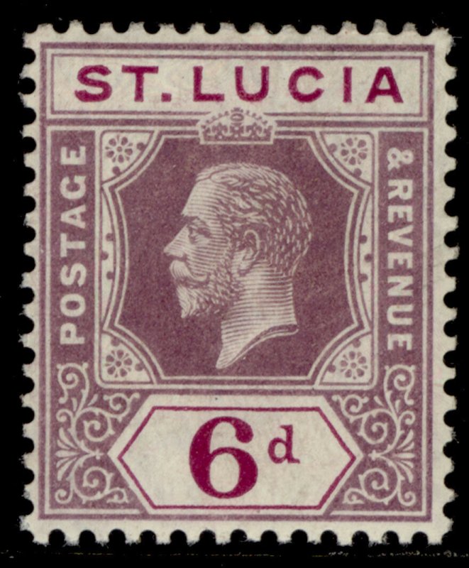 ST. LUCIA GV SG84, 6d dull & bright purple, M MINT. 