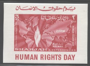 UAE-Sharjah 1964 Human Rights set & S/S Sc# C13-15 NH