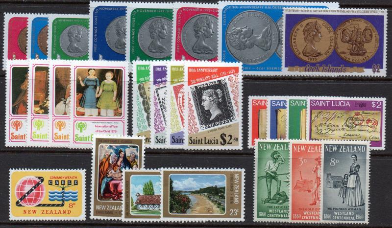 BR. COLONIES : V062 - 1975/80 MNH lot of 7 sets - Yvert € 35