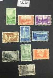 US STAMPS #740-749 MINT OG NH  LOT #32222