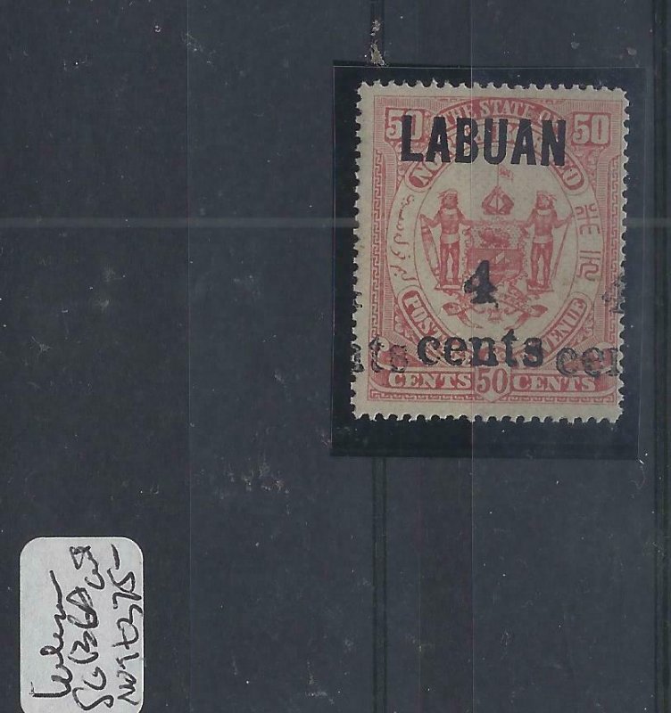 LABUAN (P0101B) 4C/50C DOUBLE OVPT SG 136A CEREMEUGA CERT MOG