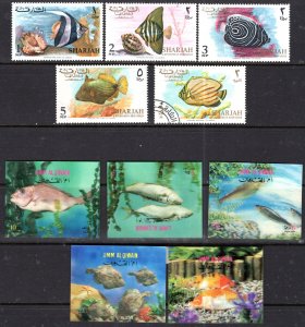 Cinderella's  #7 - Fish Used CTO Stamps (10)