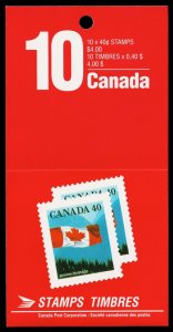 Canada Scott BK124 Complete Booklet, Slater Paper (1990) Mint NH VF M