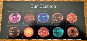 US # 5607b Sun Science block of 10 w/heading forever 2021 Mint NH