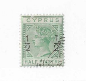 Cyprus Sc #18 1/2p on 1/2p  used VF