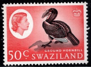 Swaziland Scott 105 MH* From 1962  QE2 set Horbill Bird