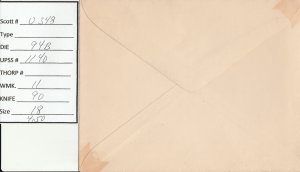 Scott# U348  Die 94 UPSS# 1340 1 US envelope .